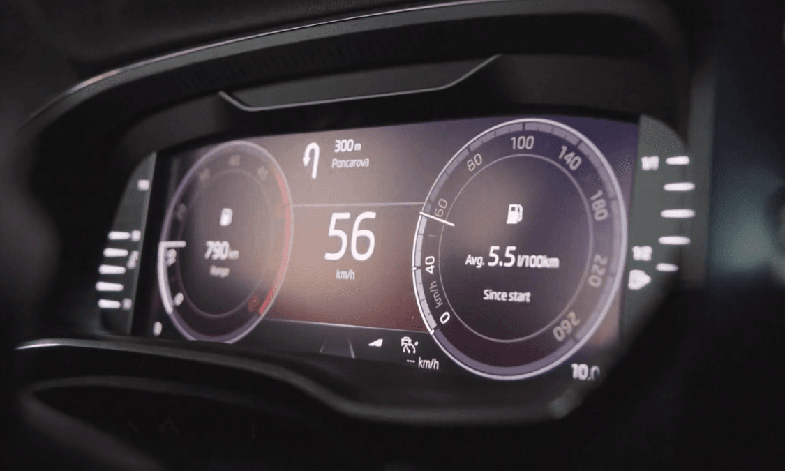 Modern car dashboard